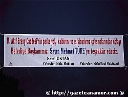 YALIEVLER� MAHALLES�NDEN BA�KAN T�RE'YE TE�EKK�R